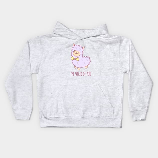 Emotional Support Llama Kids Hoodie by AnishaCreations